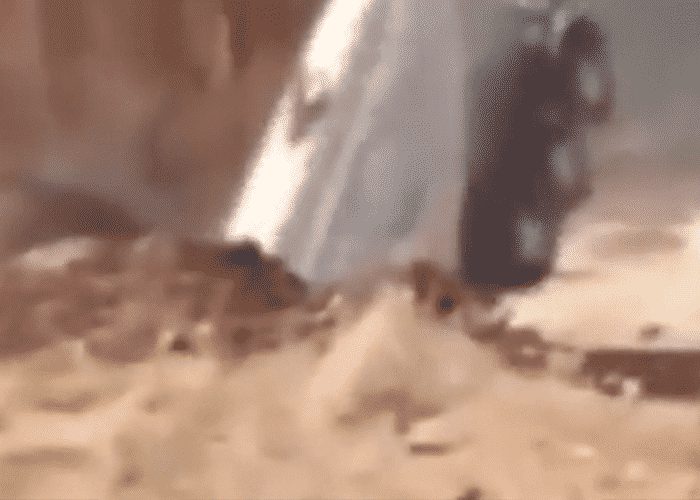 VIDEO: Sinkhole Swallows Truck Headfirst