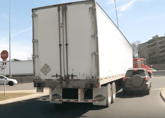 VIDEO: Turning Truck Collides With RAV 4