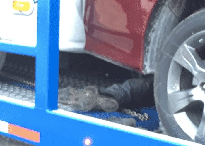 Driver’s Pre Trip Inspection Reveals Something Startling