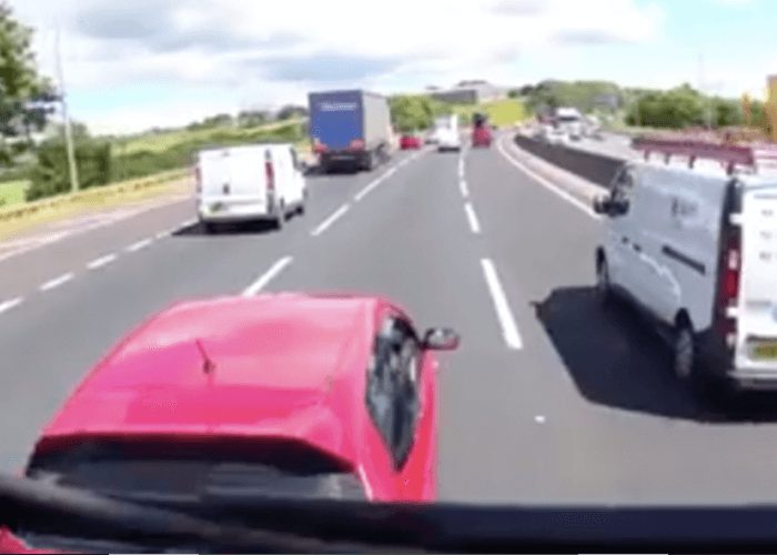 VIDEO: Stubborn Civic Brake Checks Truck And Gets Hit Three Times