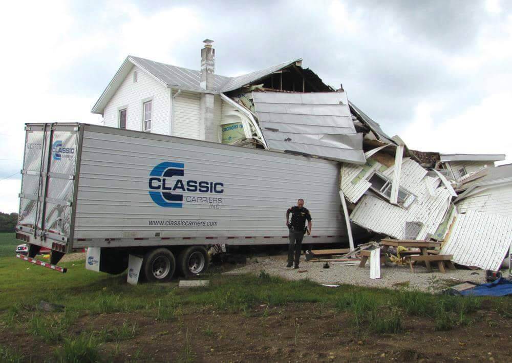 Ohio House Is Mangled By Out Of Control Truck