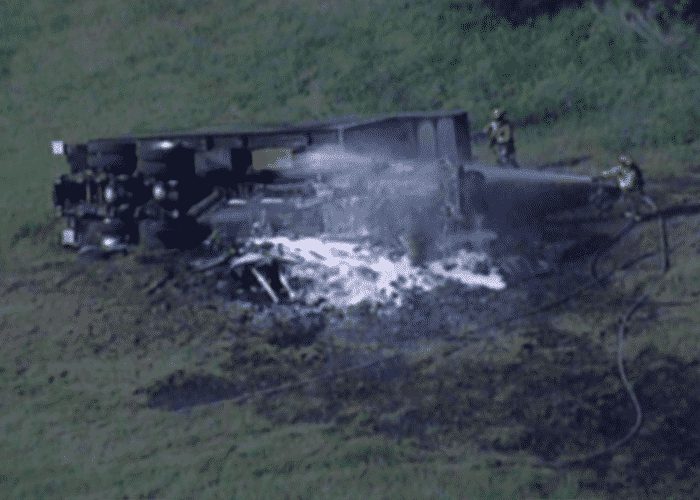 Hero Trucker Saves Dump Truck Driver From Fiery Crash