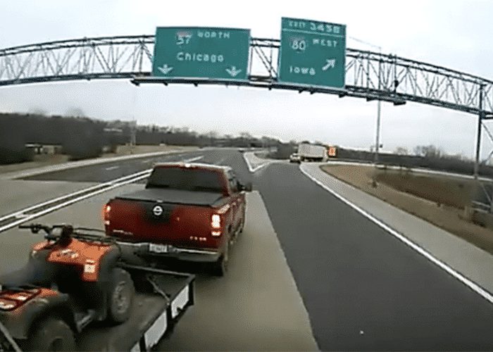 VIDEO: Pickup Driver Totally Forgets He’s Hauling A Trailer