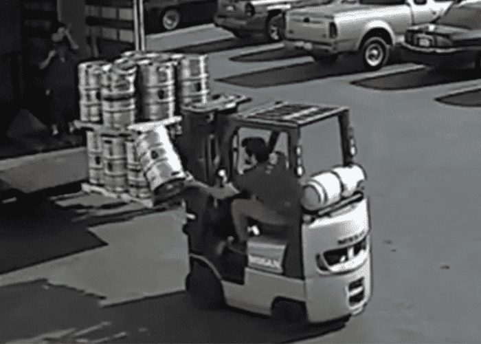 Forklift Operator Makes Epic Beer Save