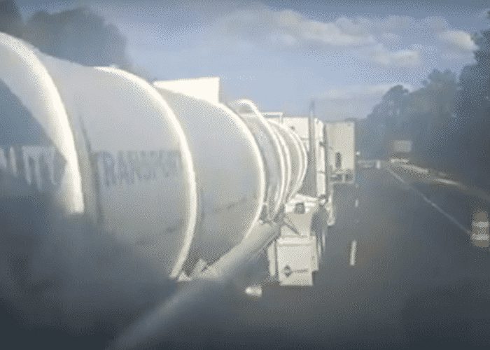 VIDEO: Dash Cammer Slams Into Tanker During I-20 Pileup