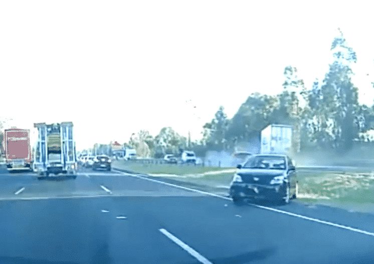 VIDEO: Semi Goes Wrong Way, Causes Crash