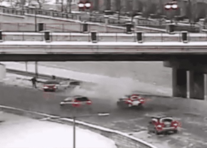 VIDEO: DOT Camera Captures Four Wheeler Slip And Slide