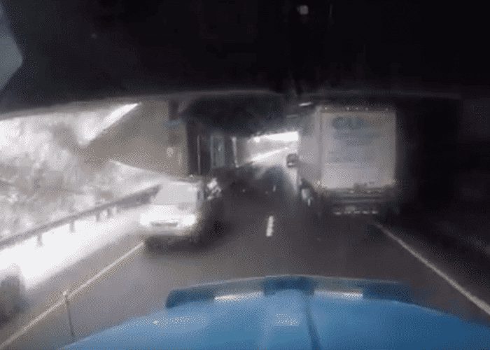 VIDEO: Wrong Way Driver Causes Highway Chaos