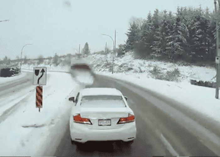 VIDEO: Car Driver Wonders Why He Got Hit By A Truck