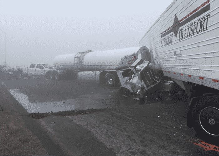 Dense Fog Leads To 50 Vehicle Crash On Highway 198 Near Hanford