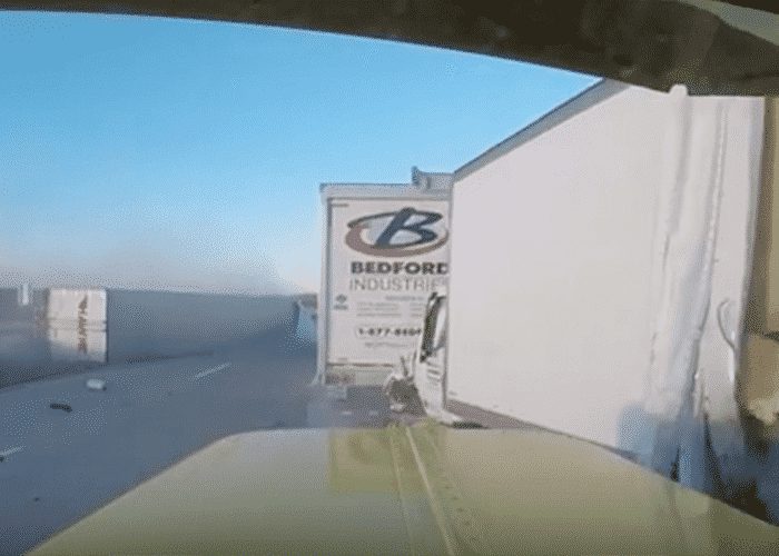 VIDEO: Four Truck Smash Up On California’s I-15