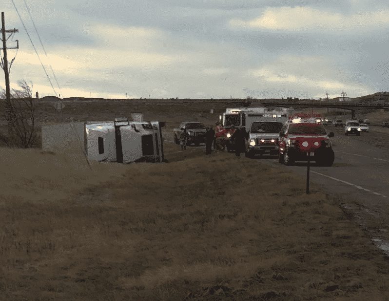 High Winds Blow Over Trucks In Southern Colorado