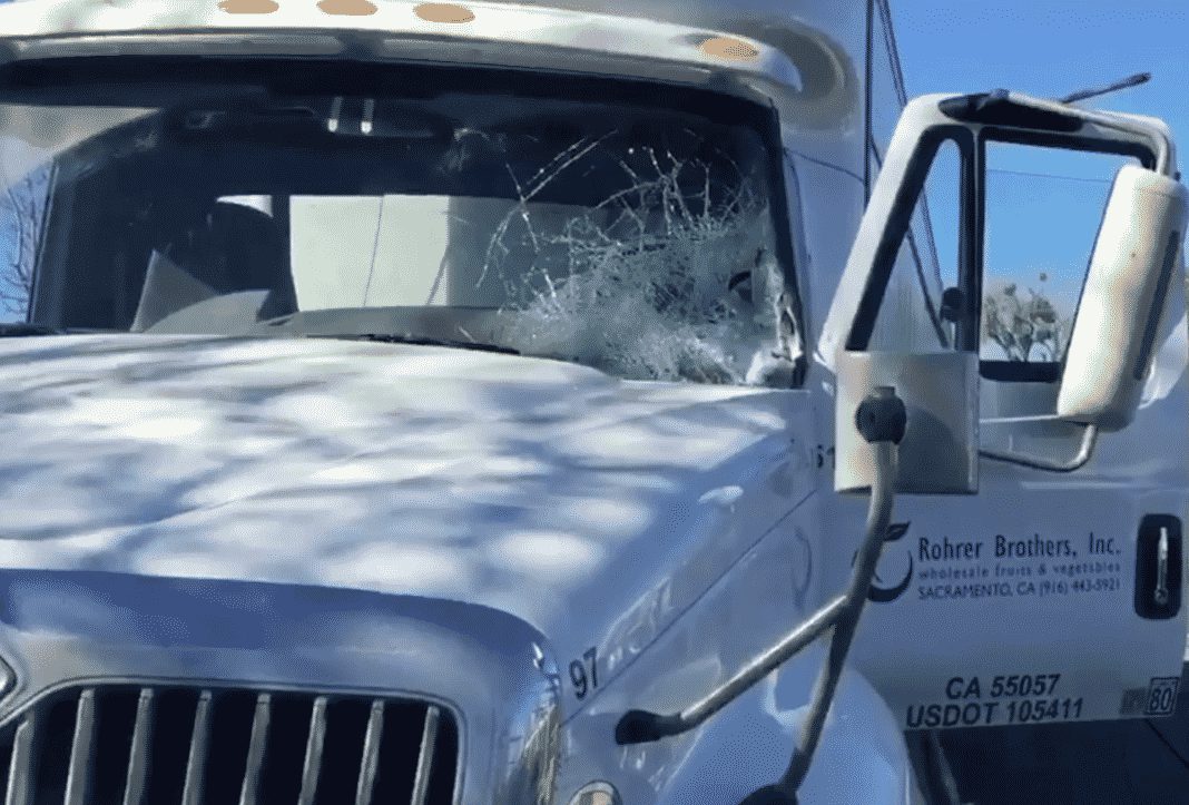 VIDEO: Power Lines Fall On Semi And Cars In Sacramento