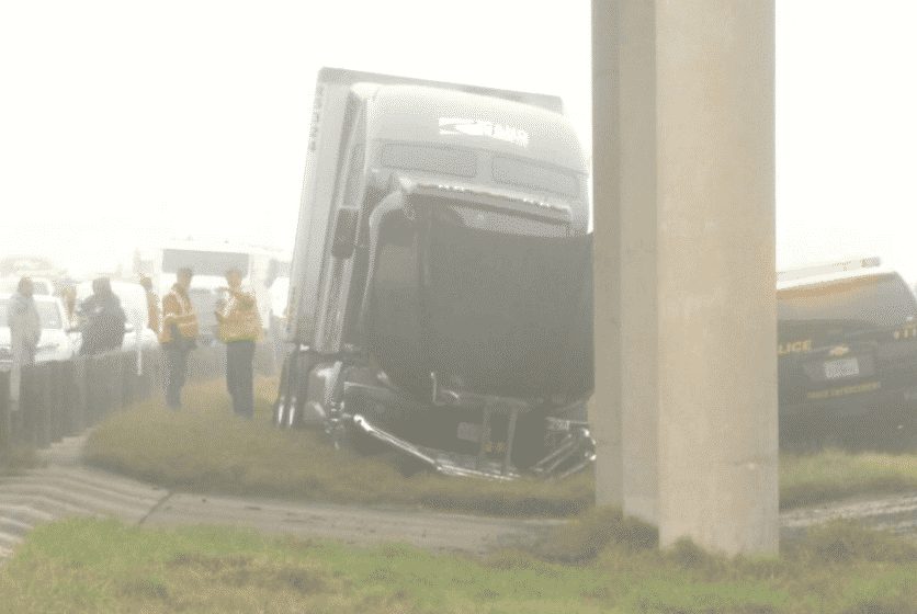 Trucker's Split Second Decision Saves Lives In Foggy Pileup