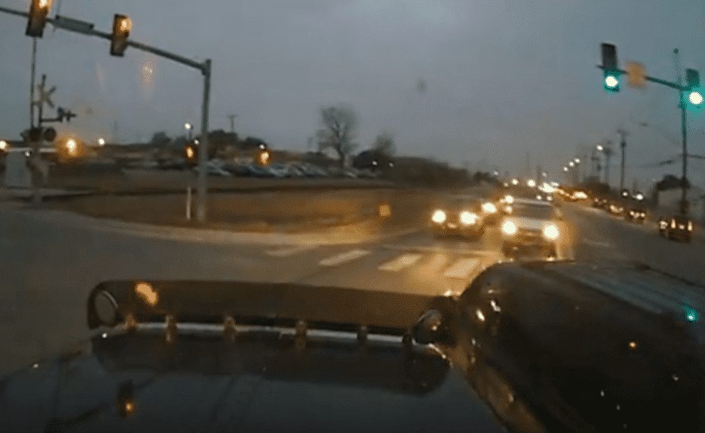 VIDEO: Motorist Turns Left From Wrong Lane