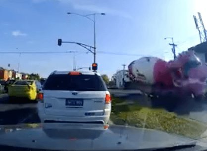 VIDEO: Cement Truck Vs. Sharp Turn