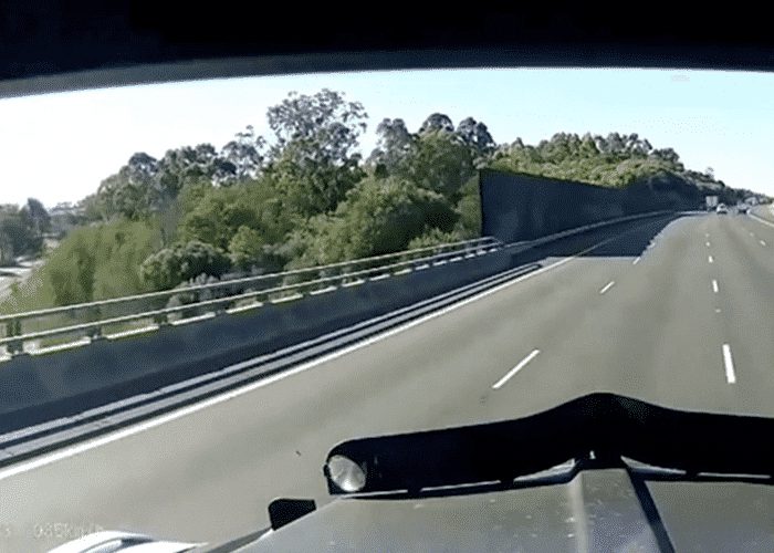 VIDEO: Trucker Takes Car For A Ride