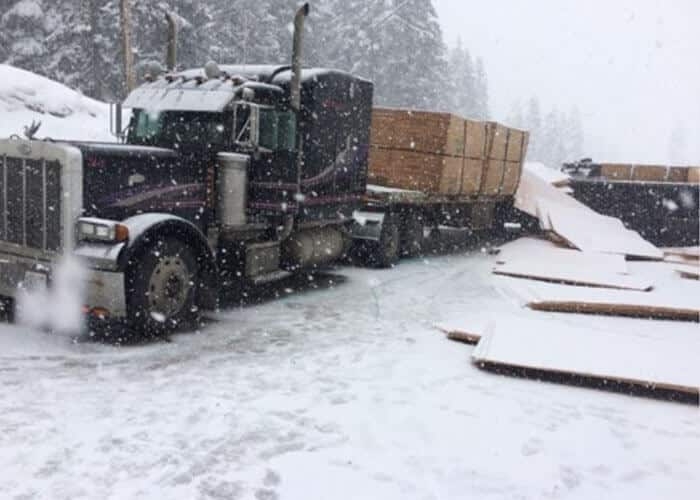 Westbound I-90 Through Snoqualmie Pass Closed For Lumber Truck Crash