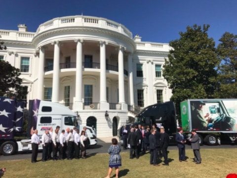 VIDEO: Trump Greets Truckers On White House Lawn