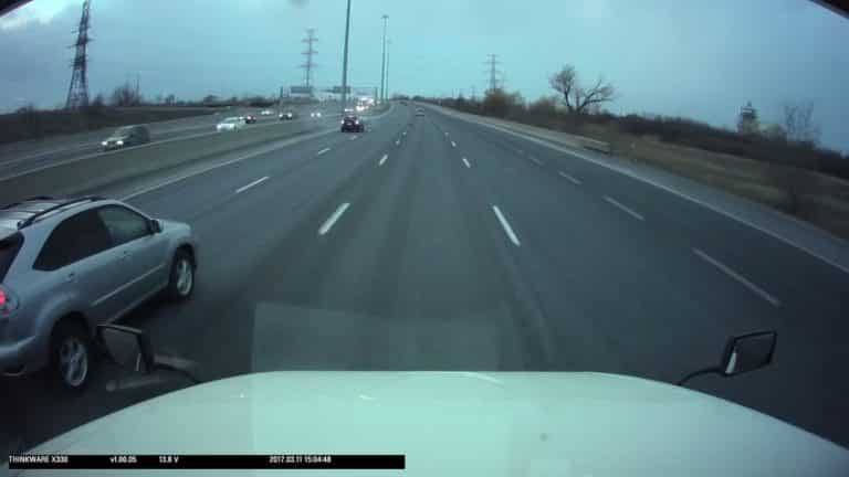 VIDEO: Saturn Spins Out In Front Of Semi