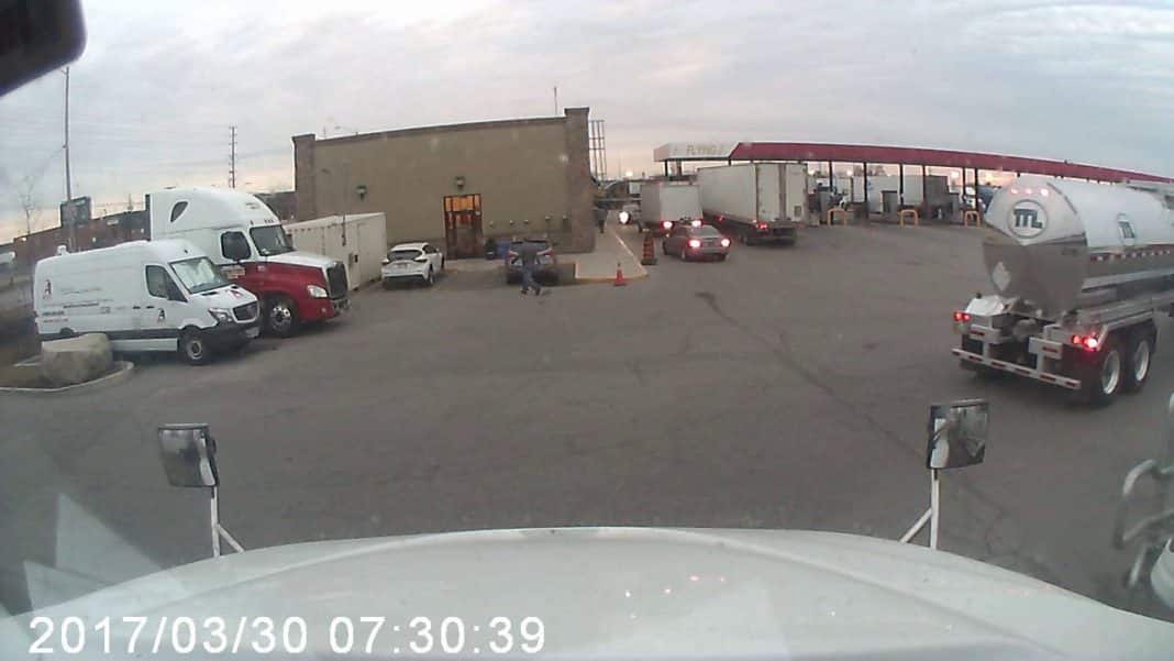 VIDEO: Box Truck Thief Crashes Into Semi, Car, And Convenience Store