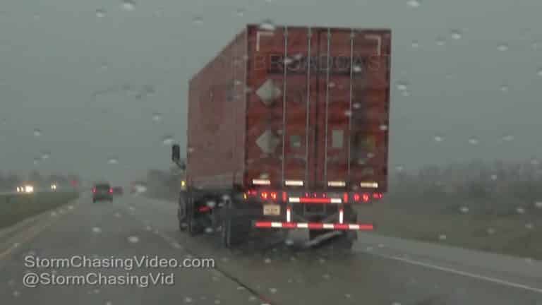 VIDEO: Trucker Fights To Keep Rig Upright In High Winds