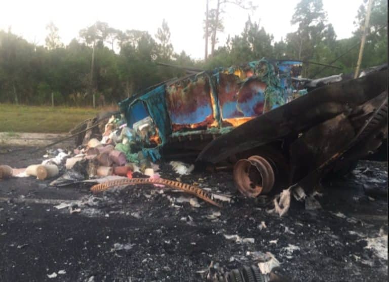 Truck Driver Perishes In Fiery Two Truck Crash On I-75