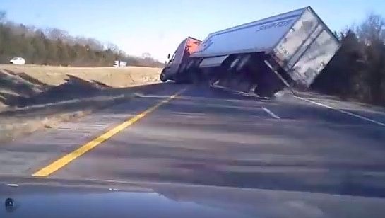 VIDEO: A Jack Russell Reportedly Caused This Truck To Roll