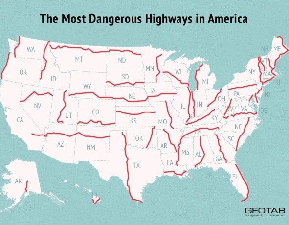 New Study Ranks The Nation’s 10 Deadliest Highways