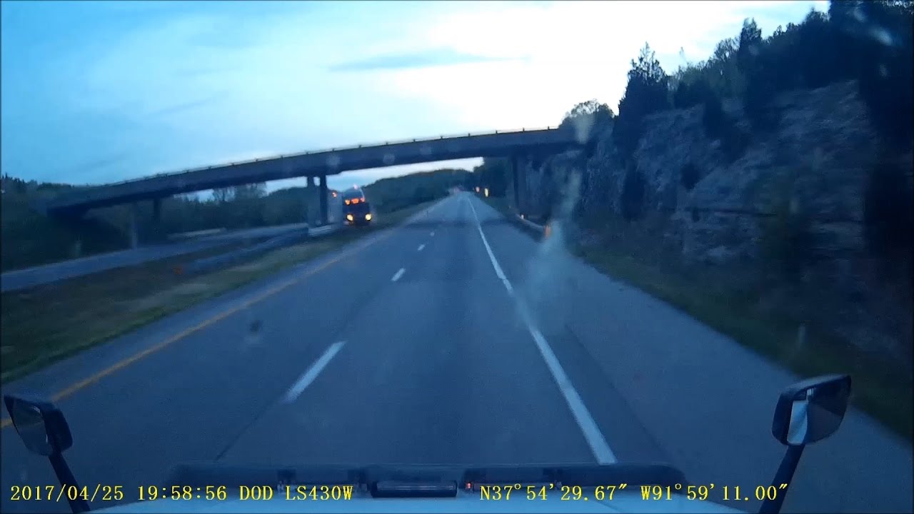 VIDEO: Semi Slams Through I-44 Guardrail