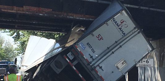 Truck Driver Runs Afoul Of Bridge On His First Day On The Job