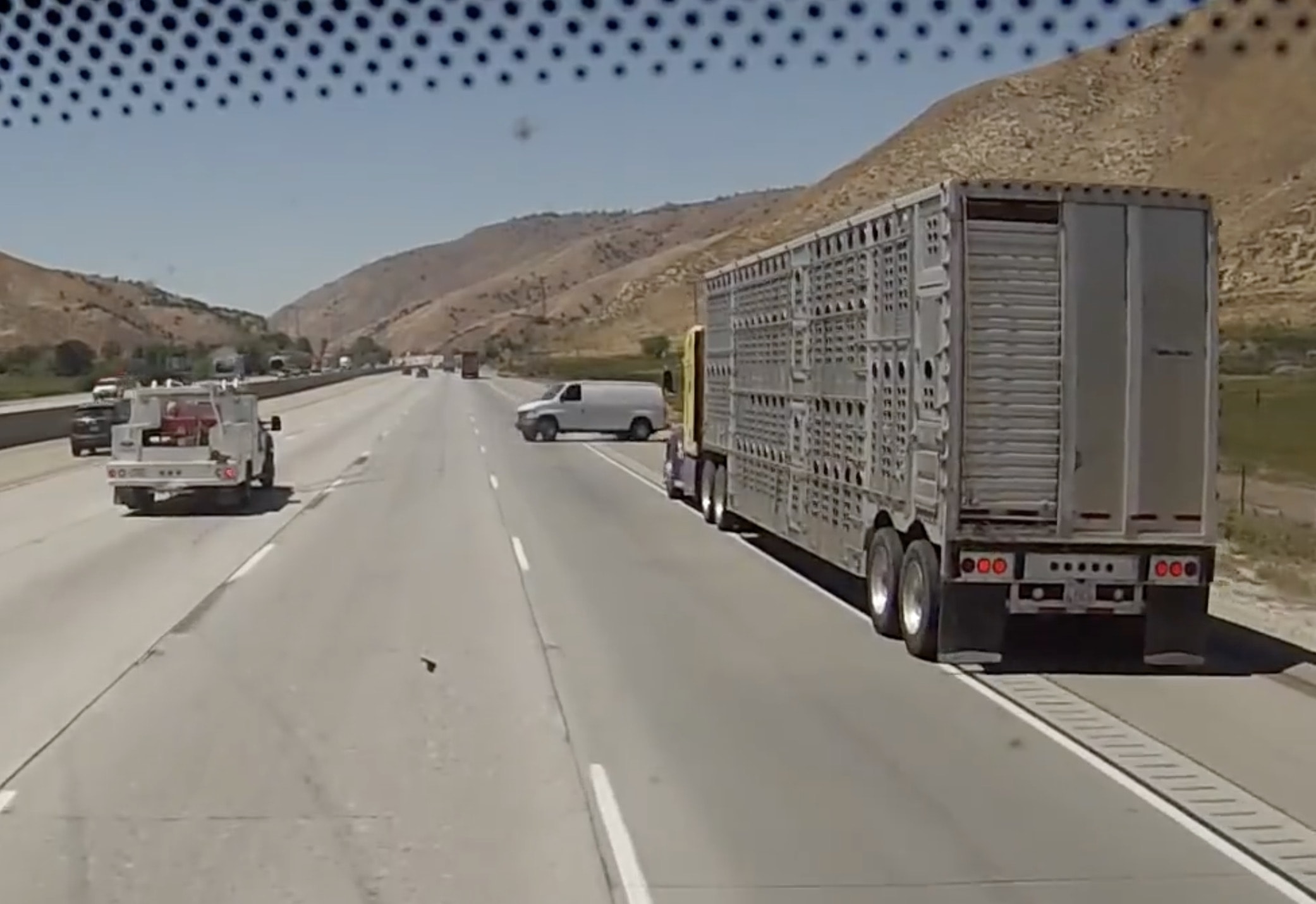 VIDEO: This Guy Is Lucky That The Truckers Were Paying Attention