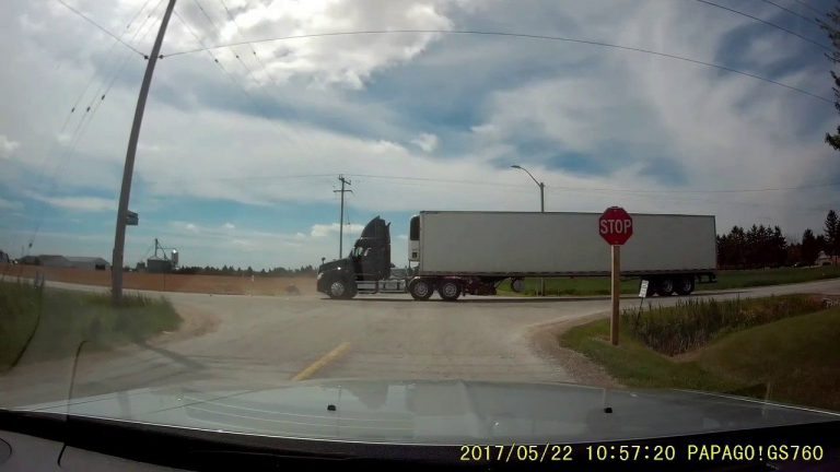 VIDEO: Van Driver Who Can’t See Trucks Will At Least Feel This One