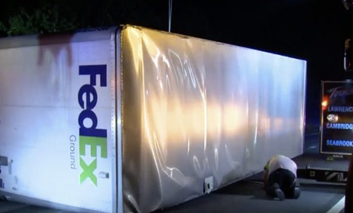 FedEx Driver Says Object Thrown At Windshield Caused Rollover Crash