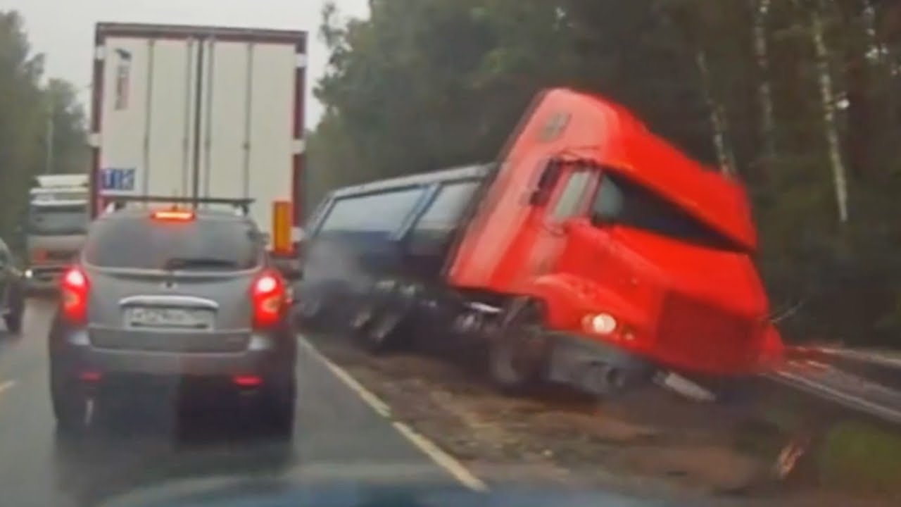 VIDEO: Out Of Control Truck Rolls Over For Nap