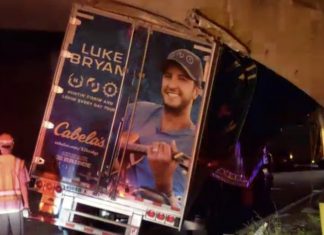 Country star's equipment truck crashes into Long Island overpass