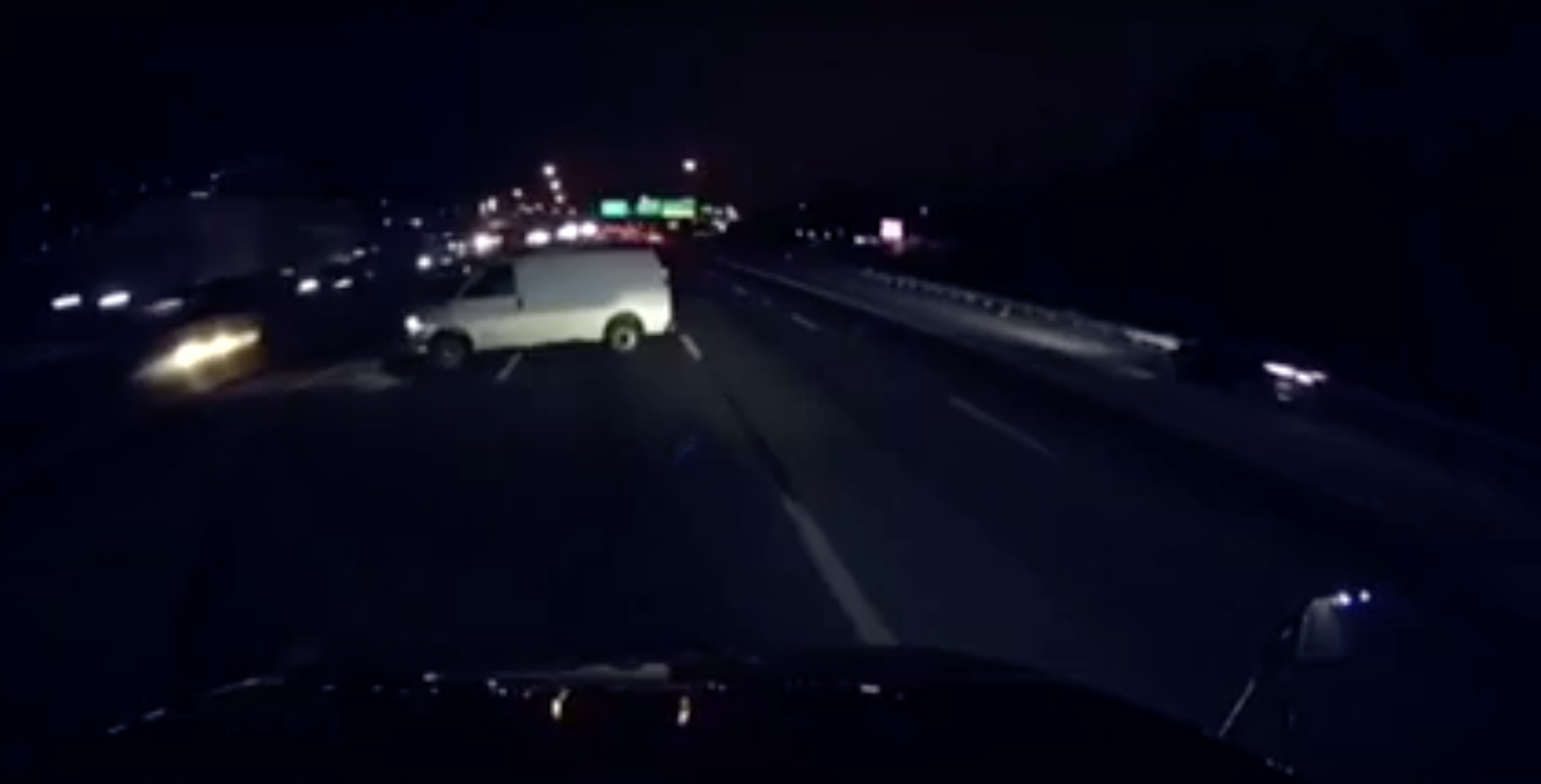 VIDEO: Possible drunk driver saved by truck driver