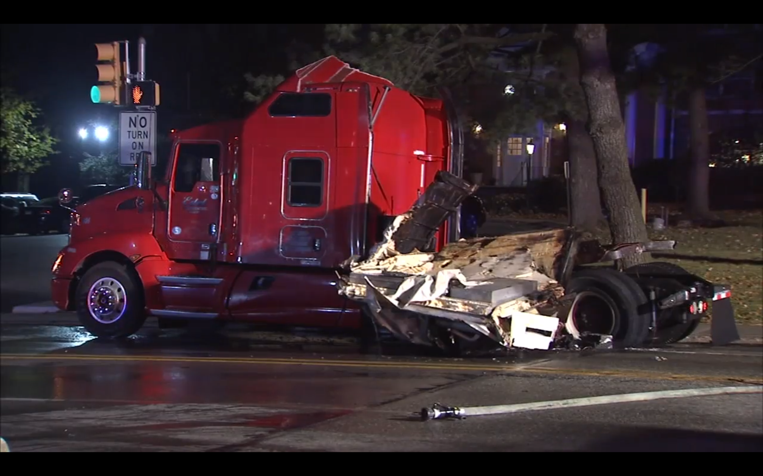 Truck driver hits Pennsylvania overpass and keeps driving for miles