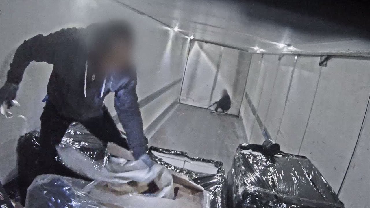 VIDEO: Thieves jump into trailers while traveling 50 mph