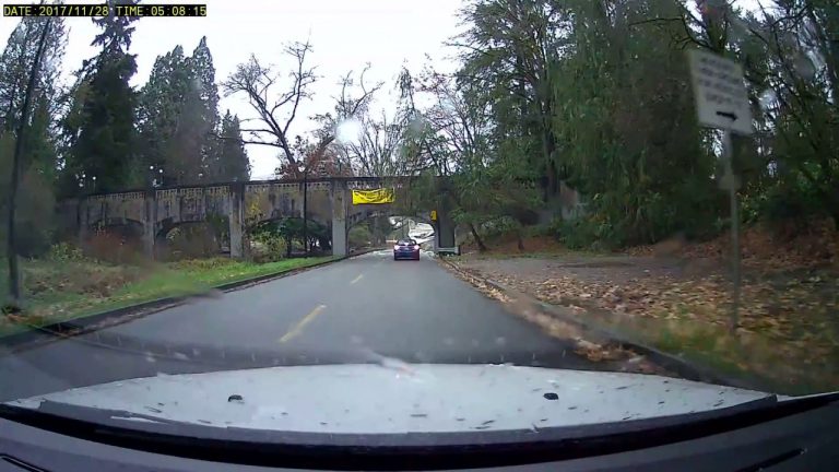VIDEO: Box truck strikes pedestrian bridge