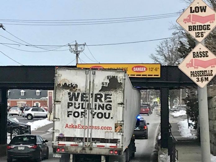 Social media goes after trucker who missed multiple low clearance signs