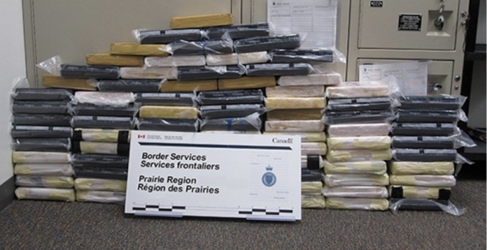 Record-breaking $8 million worth of cocaine seized from semi at Canadian border