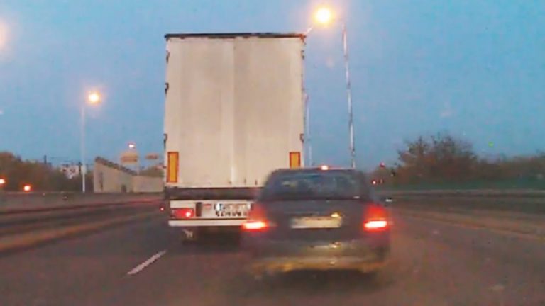 VIDEO: Maybe there was a reason that the truck changed lanes…