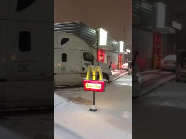 VIDEO: Truck driver attempts to use McDonald’s drive-thru