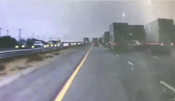 VIDEO: Pickup plays semi truck pinball
