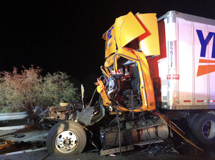 Trucker fights for his life following multi-vehicle crash on I-10