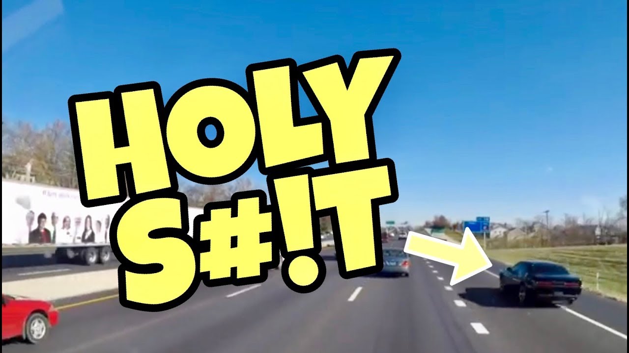 VIDEO: Dodge Challenger passes trucker doing 100 MPH. On the shoulder.