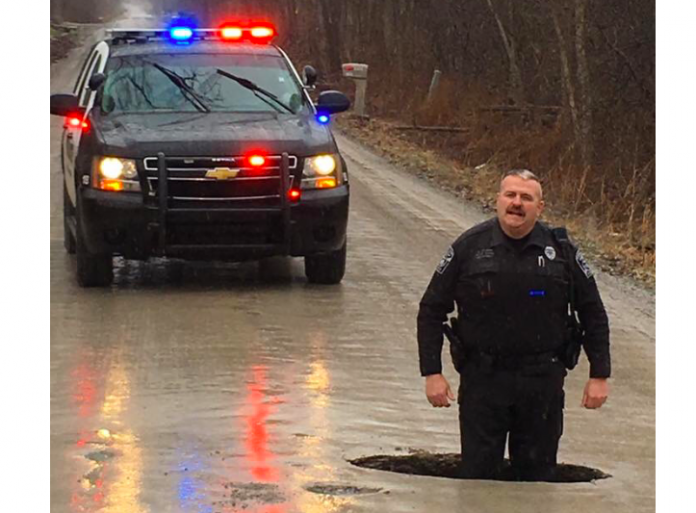 PHOTO: A real Michigan pothole