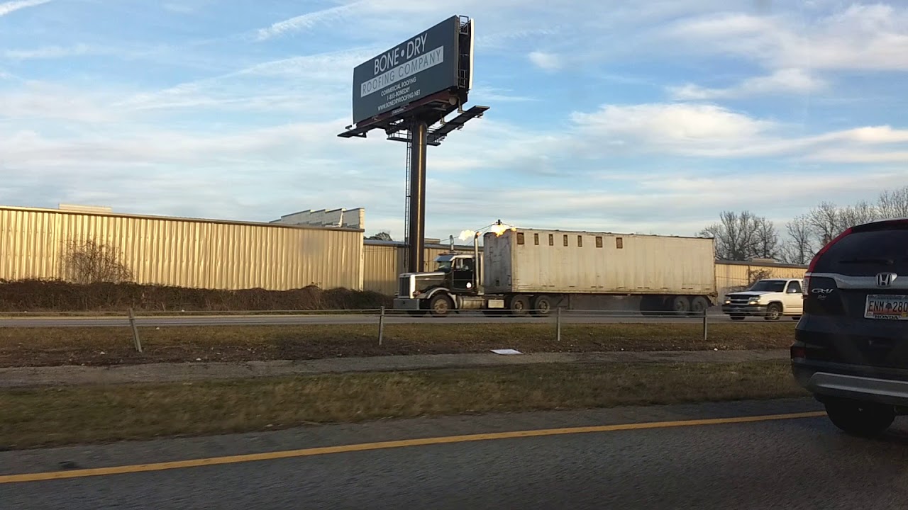 VIDEO: Flames shoot from semi truck stacks