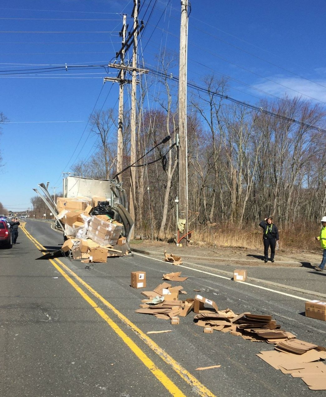 FedEx truck obliterated by New Jersey bridge crash